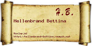 Hellenbrand Bettina névjegykártya
